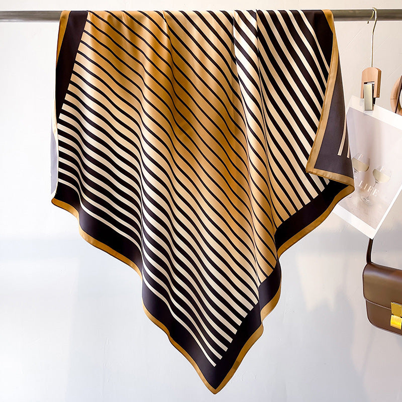 Women's Luxury Twill Silk Scarf, Printed 90/90cm Square Scarf