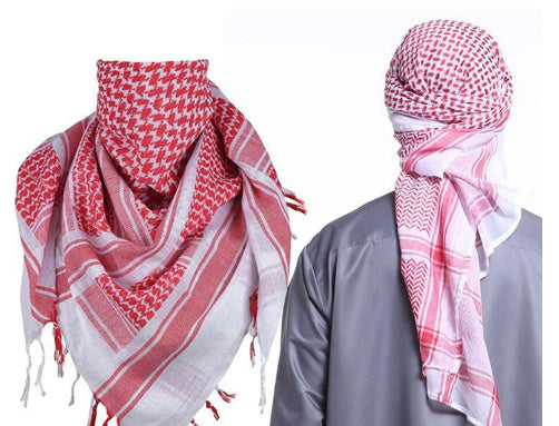 Keffiyeh Square Scarf, Middle Eastern Scarf, Muslim Kerchief