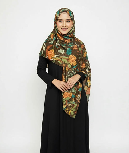 Premium Tassel Printed Shawl - Lightweight Long Scarf