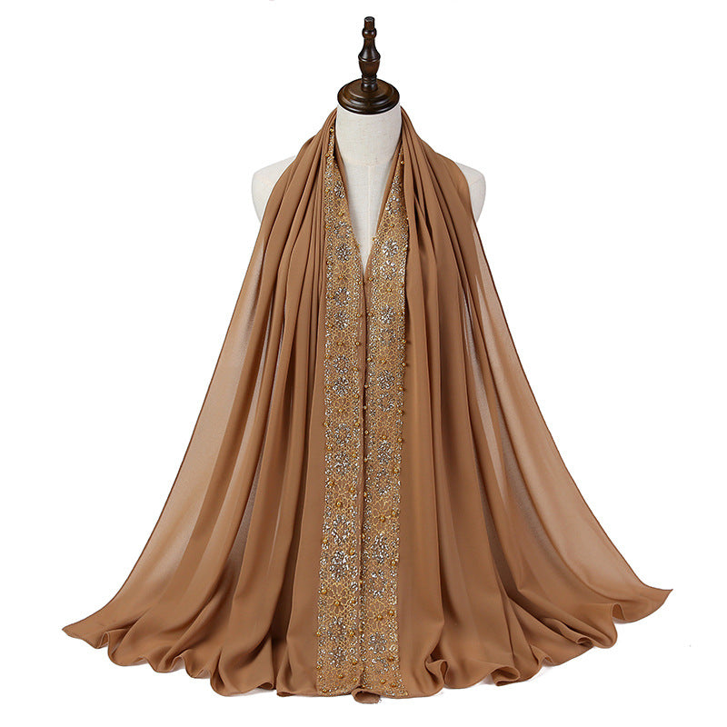 Women's Pearl Lace Headscarf