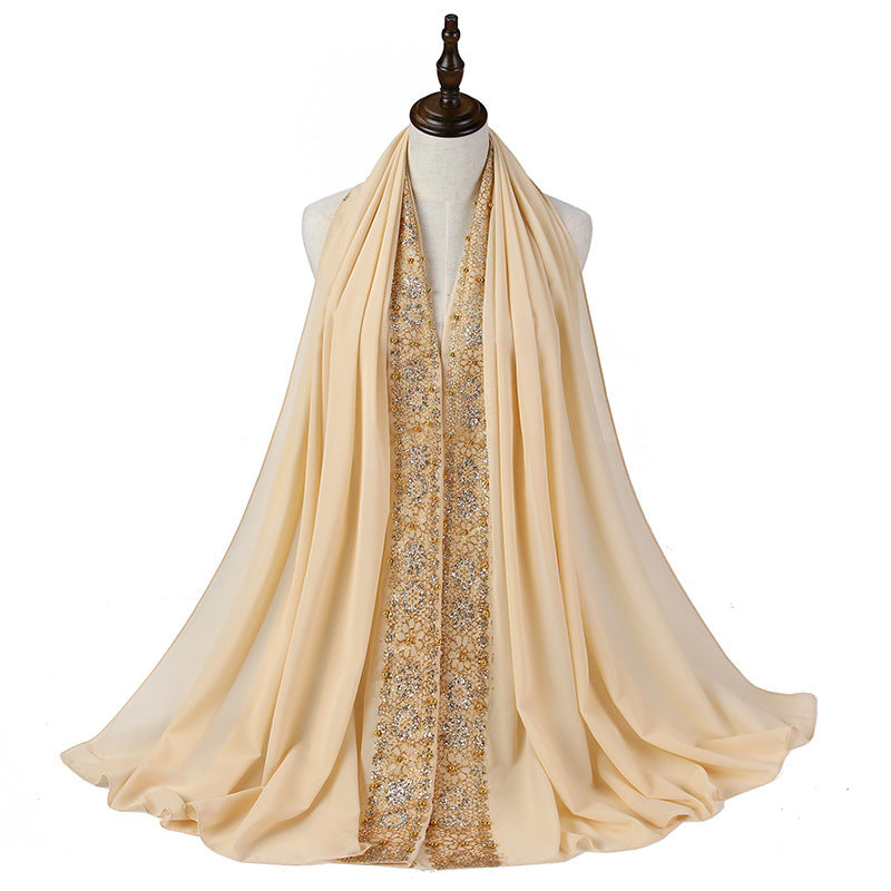 Women's Pearl Lace Headscarf