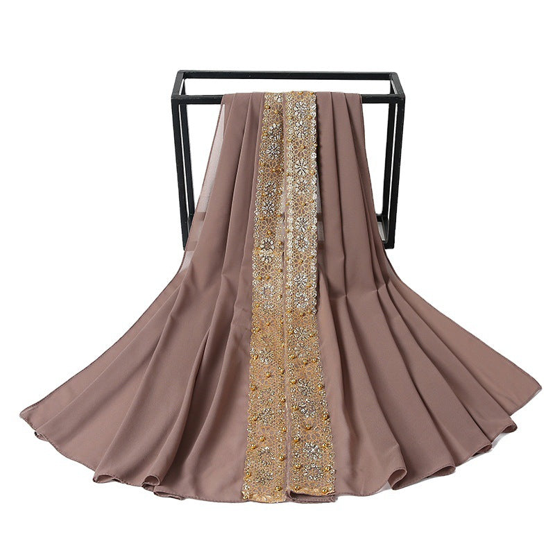 Women's Pearl Lace Headscarf