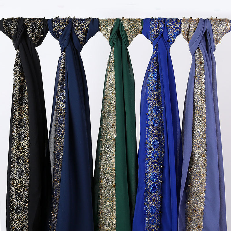 Women's Pearl Lace Headscarf