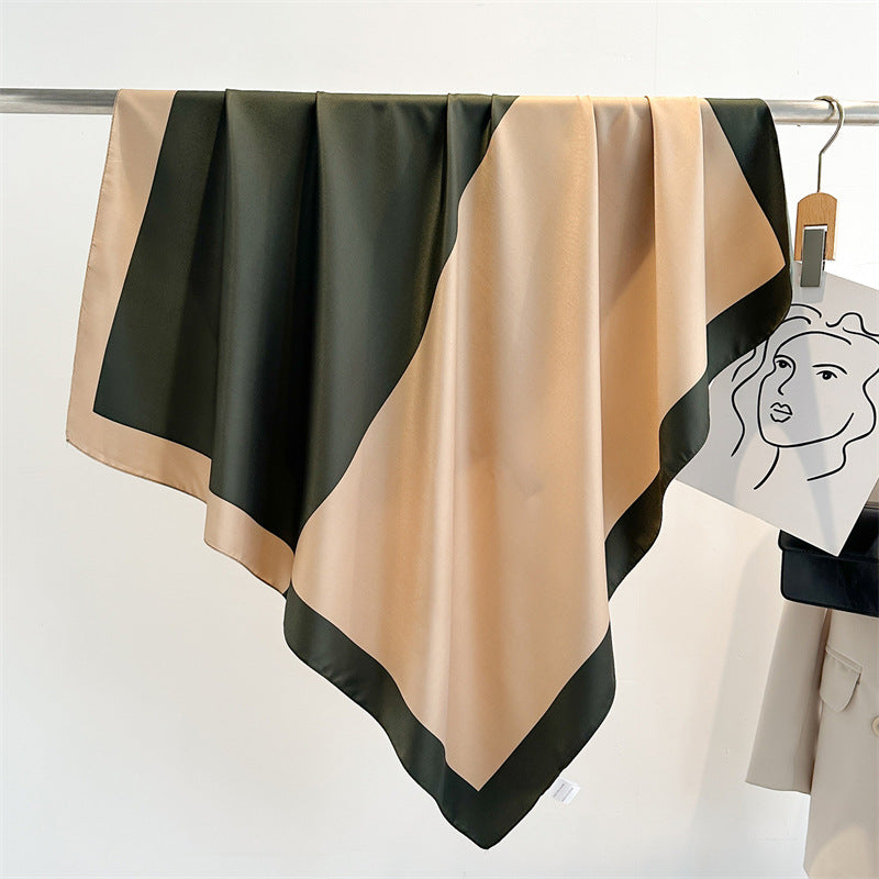 Women's Luxury Twill Silk Scarf, Printed 90/90cm Square Scarf
