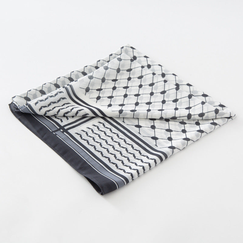 Chiffon Plaid Square Scarf, Keffiyeh Scarf