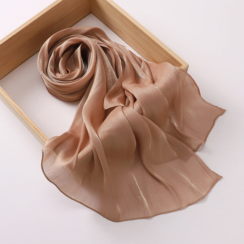 Breathable Satin Silk Scarf