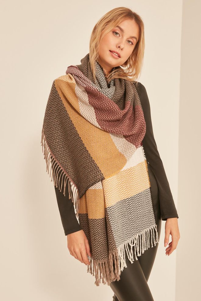 Herringbone Patterned Shawl