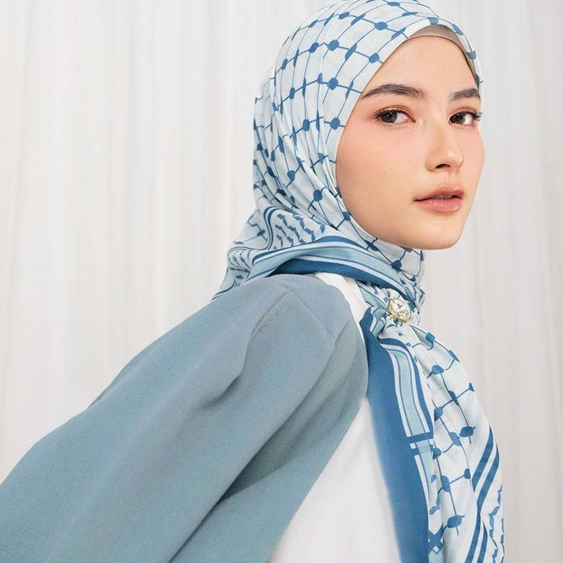 Chiffon Plaid Square Scarf, Keffiyeh Scarf