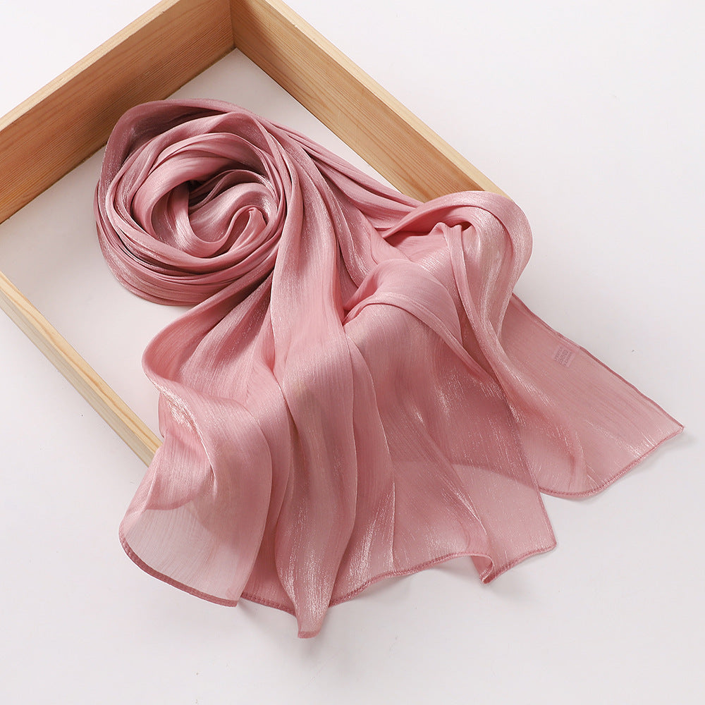 Breathable Satin Silk Scarf