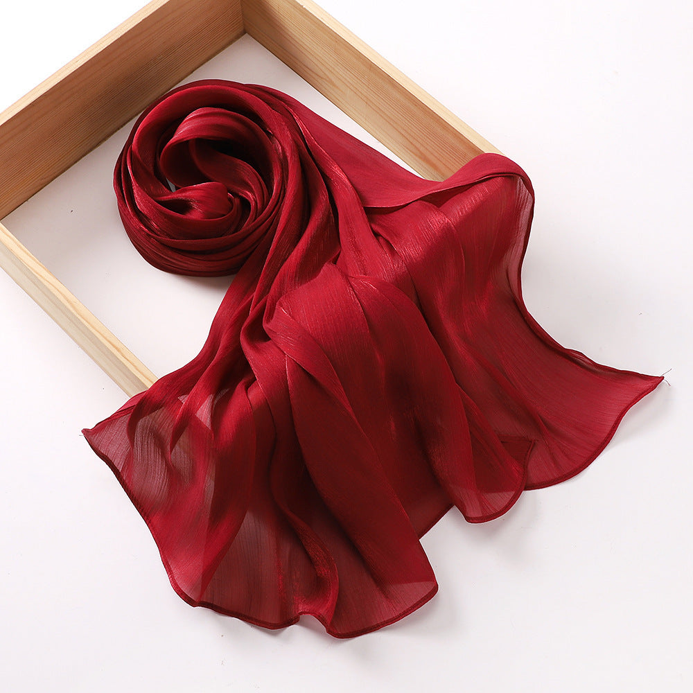 Breathable Satin Silk Scarf