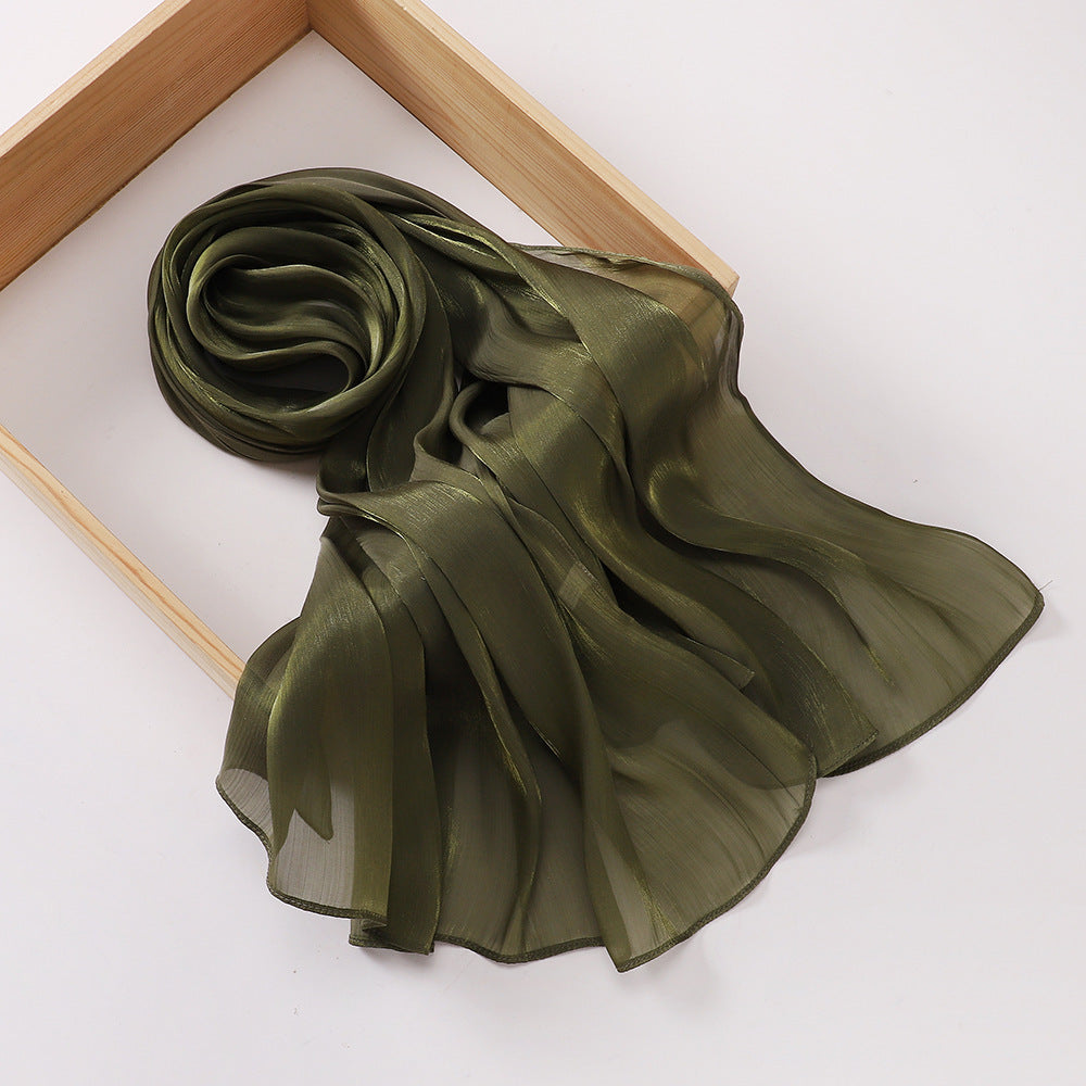 Breathable Satin Silk Scarf