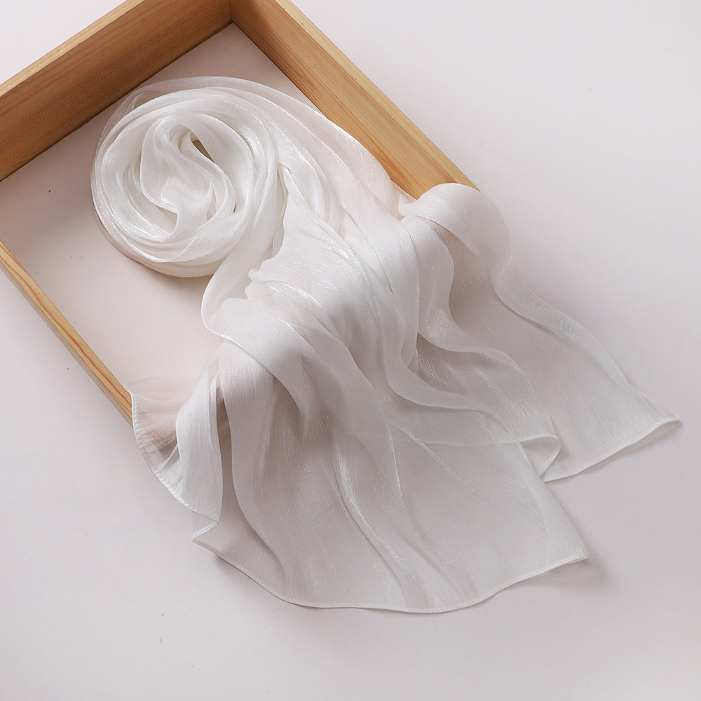 Breathable Satin Silk Scarf