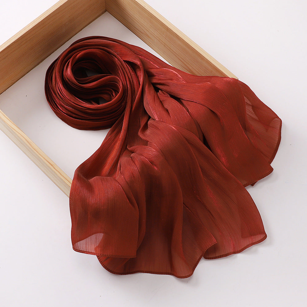 Breathable Satin Silk Scarf