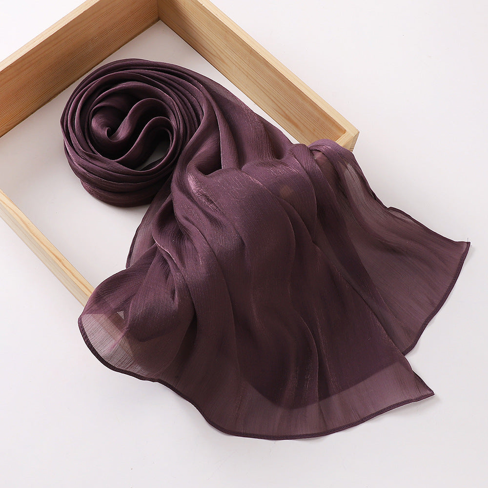 Breathable Satin Silk Scarf