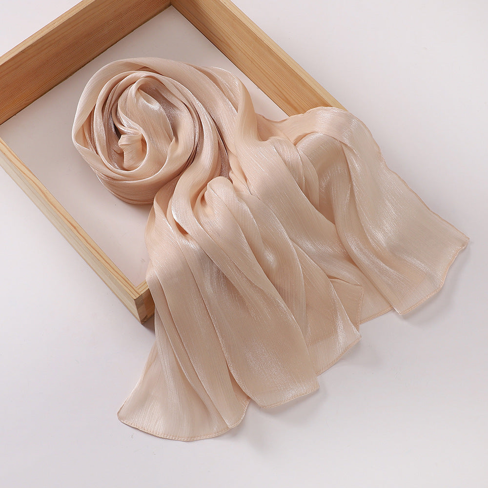 Breathable Satin Silk Scarf