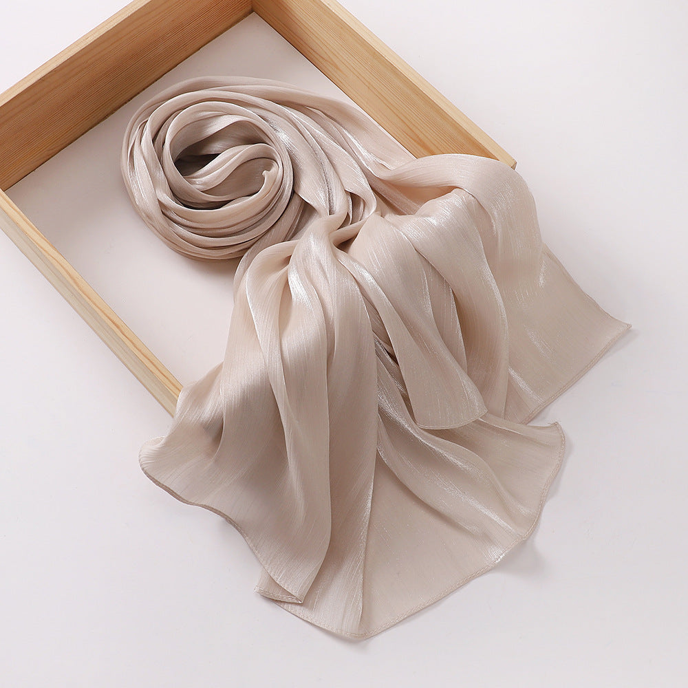Breathable Satin Silk Scarf