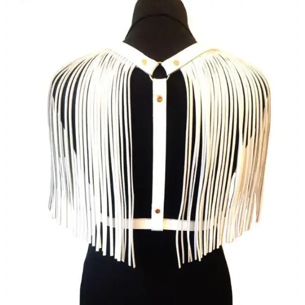 Body Bondage Handmade Harness Shoulder Tassel - White / One size - Shoulder Tassel