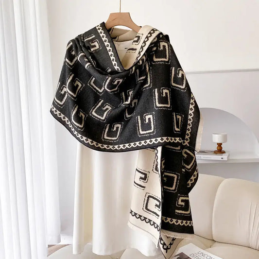 Cashmere-like Thick Shawl Long Wild Warm Scarf