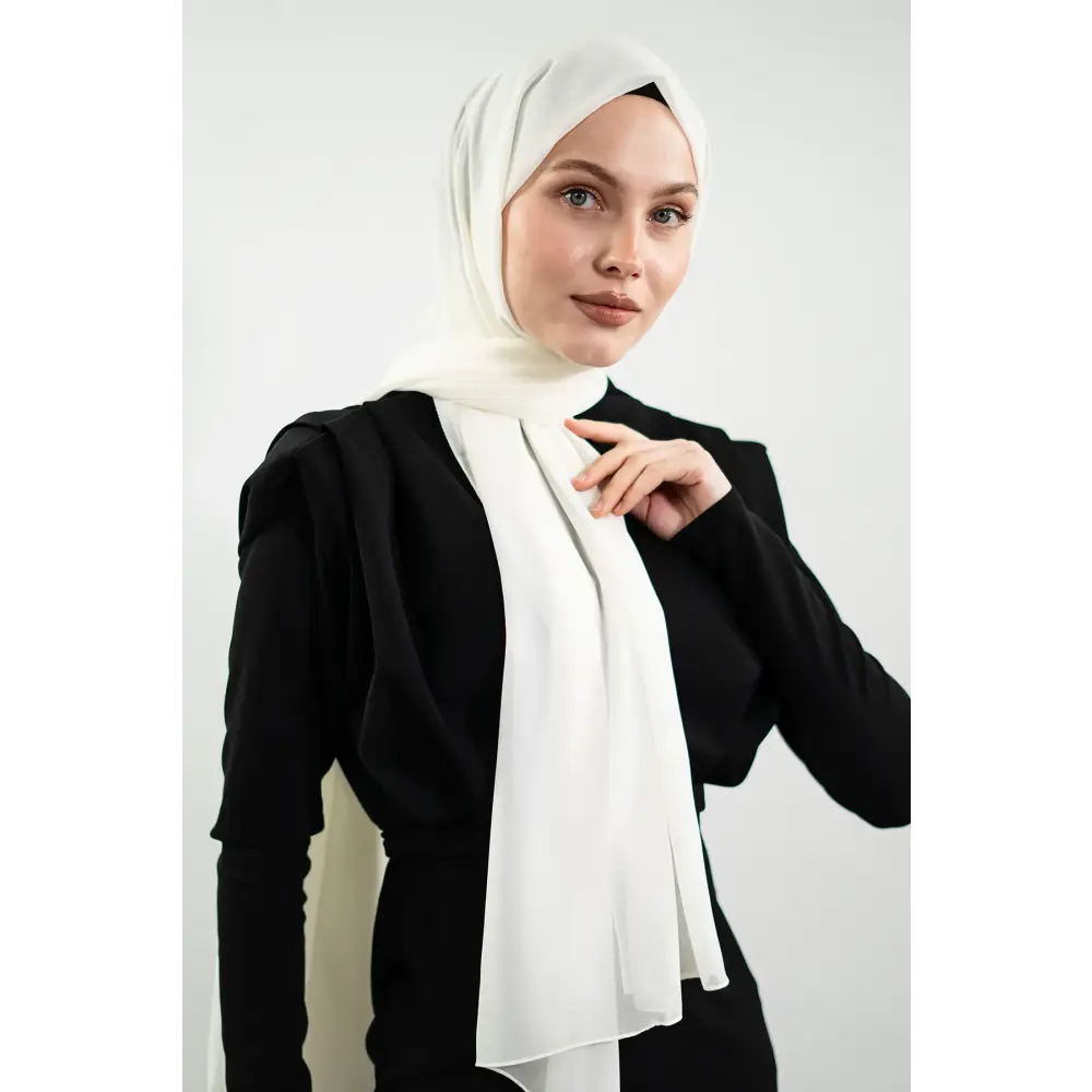 Chiffon Ecru Shawl - Hijab