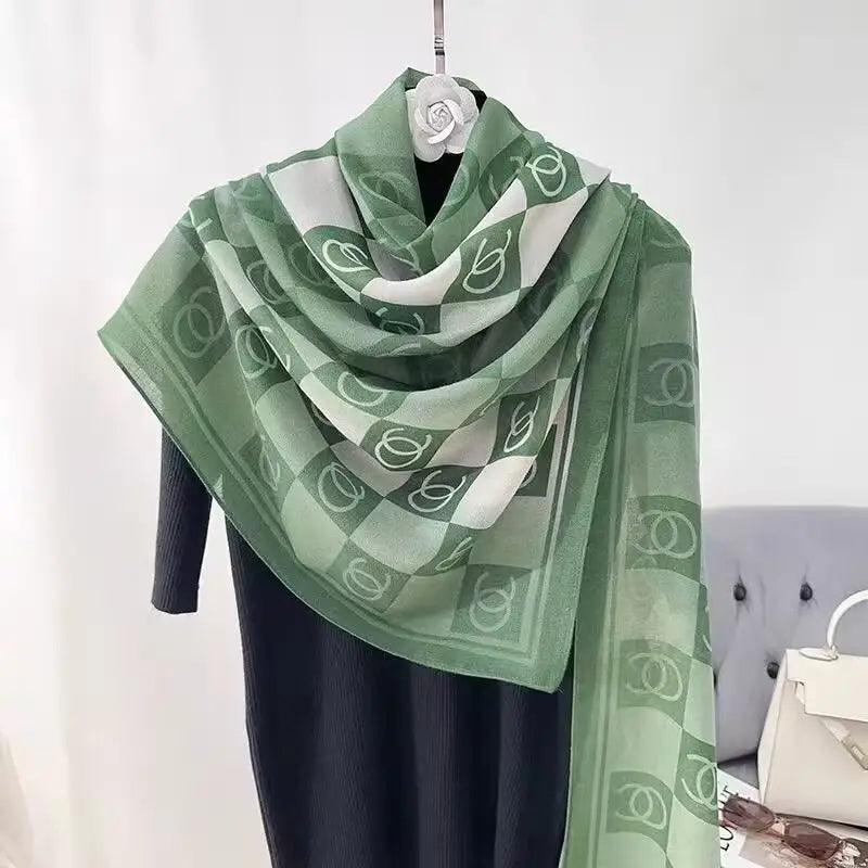 Cotton And Linen Scarf Thin And Silky Shawl Travel Accessory Sun-proof Beach Towel For Women - New 30 / 180CM