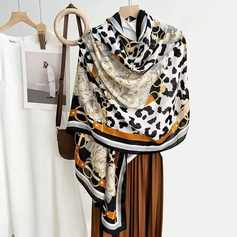 Cotton And Linen Scarf Thin And Silky Shawl Travel Accessory Sun-proof Beach Towel For Women - New 31 / 180CM