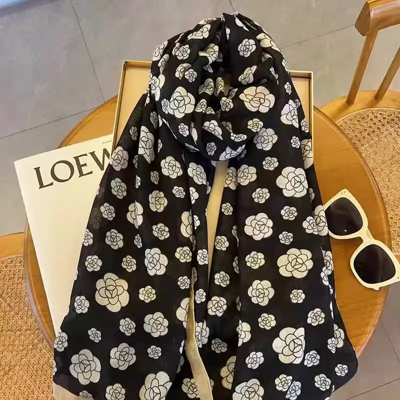 Cotton And Linen Scarf Thin And Silky Shawl Travel Accessory Sun-proof Beach Towel For Women - New 46 / 180CM