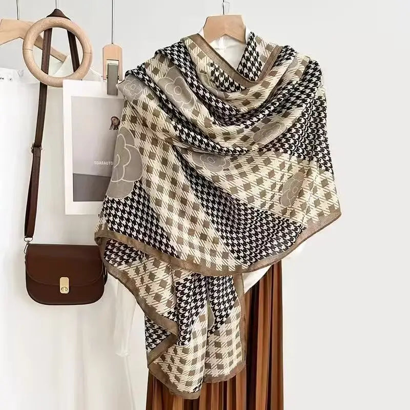 Cotton And Linen Scarf Thin And Silky Shawl Travel Accessory Sun-proof Beach Towel For Women - New 51 / 180CM