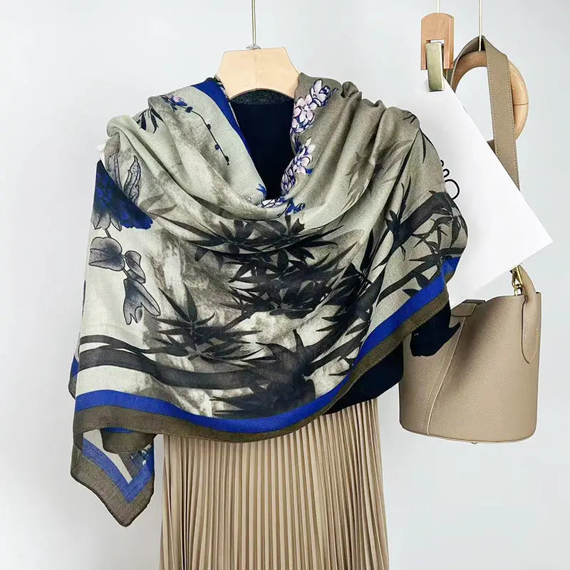 Cotton And Linen Scarf Thin And Silky Shawl Travel Accessory Sun-proof Beach Towel For Women - New 136 / 180CM