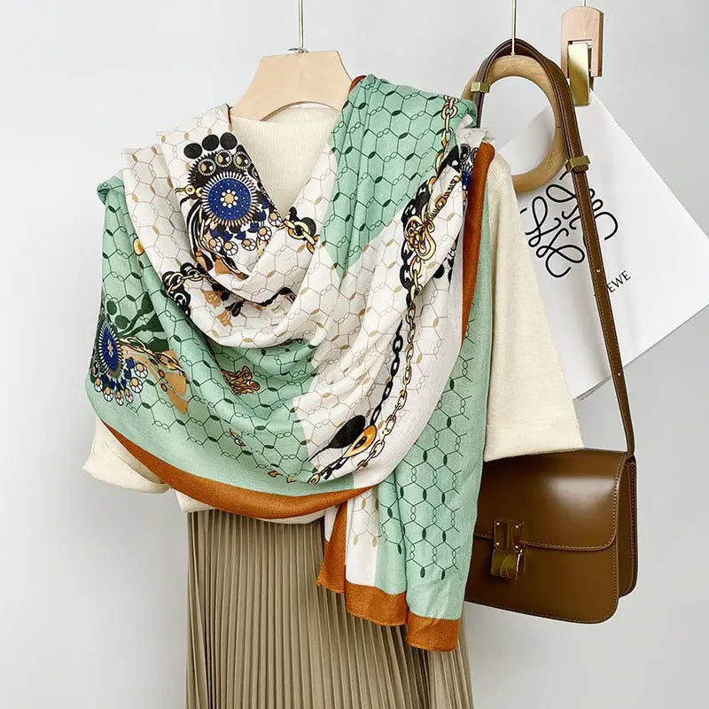 Cotton And Linen Scarf Thin And Silky Shawl Travel Accessory Sun-proof Beach Towel For Women - New 141 / 180CM
