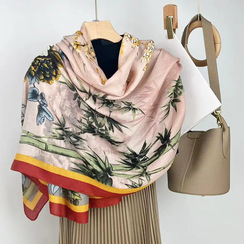 Cotton And Linen Scarf Thin And Silky Shawl Travel Accessory Sun-proof Beach Towel For Women - New 137 / 180CM