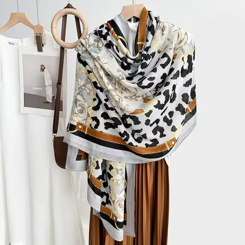 Cotton And Linen Scarf Thin And Silky Shawl Travel Accessory Sun-proof Beach Towel For Women - New 34 / 180CM