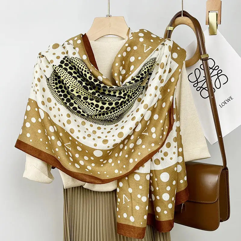 Cotton And Linen Scarf Thin And Silky Shawl Travel Accessory Sun-proof Beach Towel For Women - New 139 / 180CM