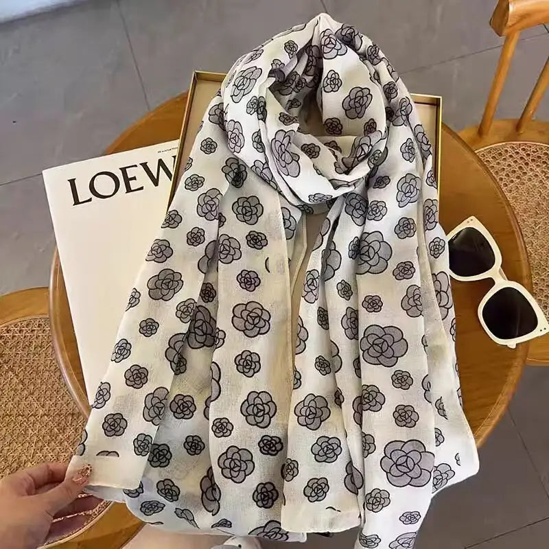 Cotton And Linen Scarf Thin And Silky Shawl Travel Accessory Sun-proof Beach Towel For Women - New 45 / 180CM