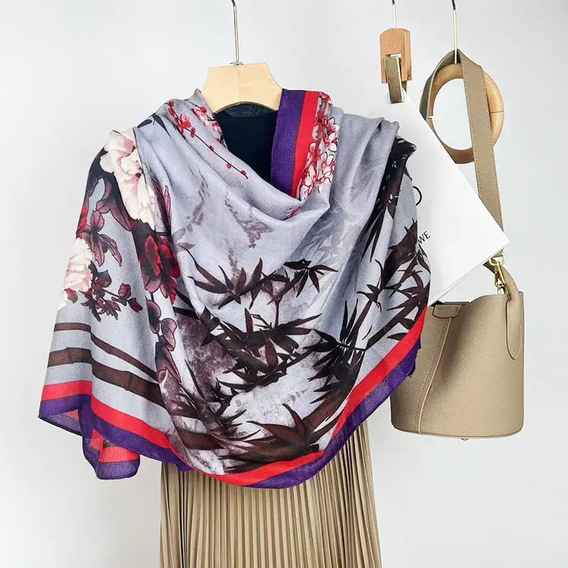 Cotton And Linen Scarf Thin And Silky Shawl Travel Accessory Sun-proof Beach Towel For Women - New 138 / 180CM