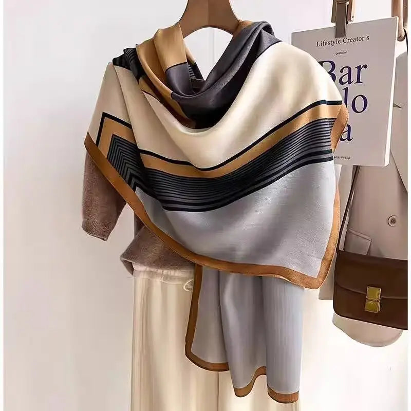 Cotton And Linen Scarf Thin And Silky Shawl Travel Accessory Sun-proof Beach Towel For Women - New 49 / 180CM