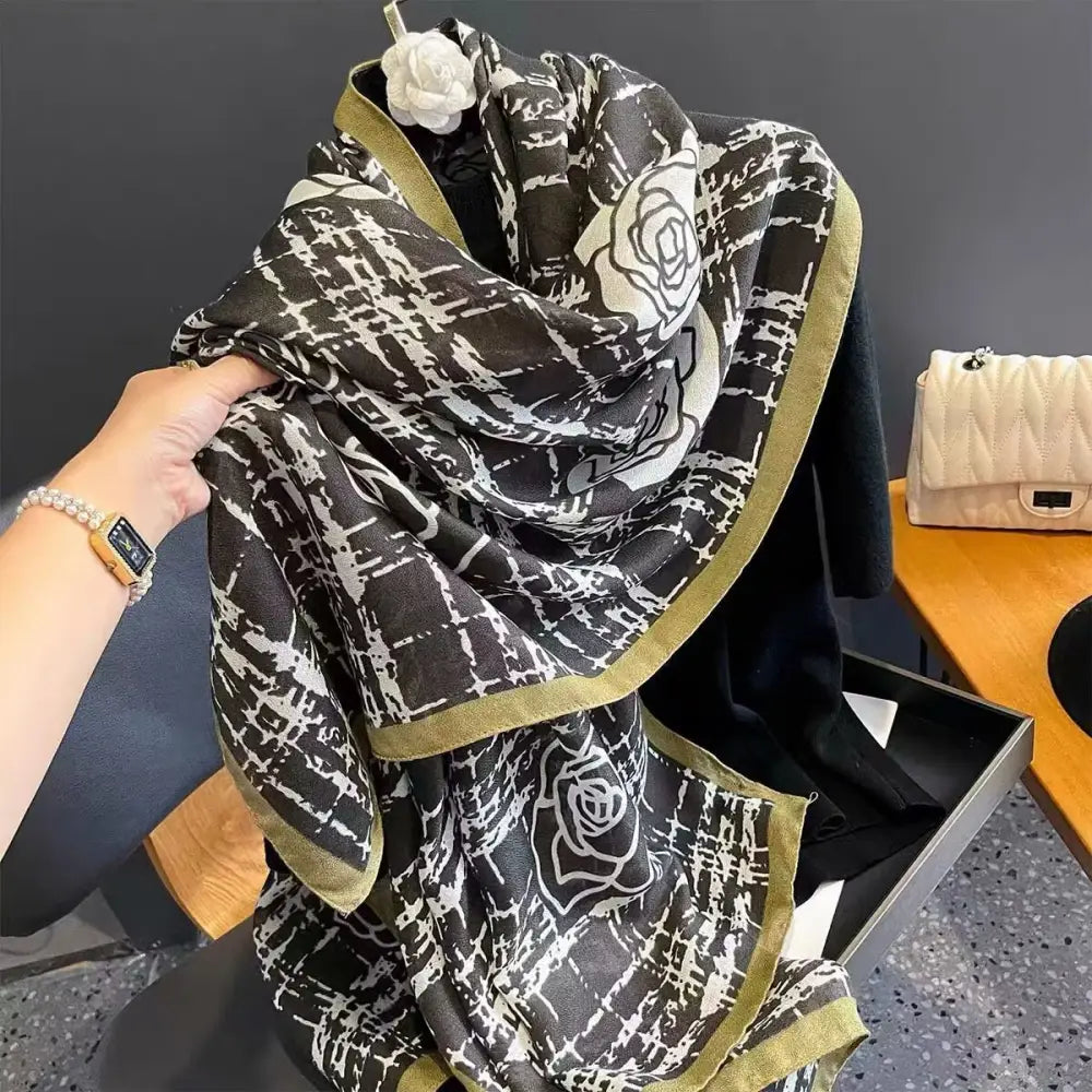 Cotton And Linen Scarf Thin And Silky Shawl Travel Accessory Sun-proof Beach Towel For Women - New 20 / 180CM