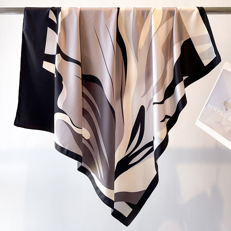 Women's Luxury Twill Silk Scarf, Printed 90/90cm Square Scarf