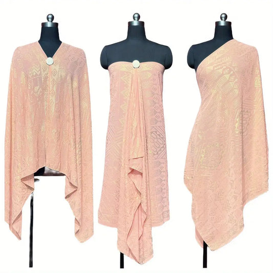 Gorgeous Tinfoil Gold Multifunctional Scarf Summer Shawl - long shawl
