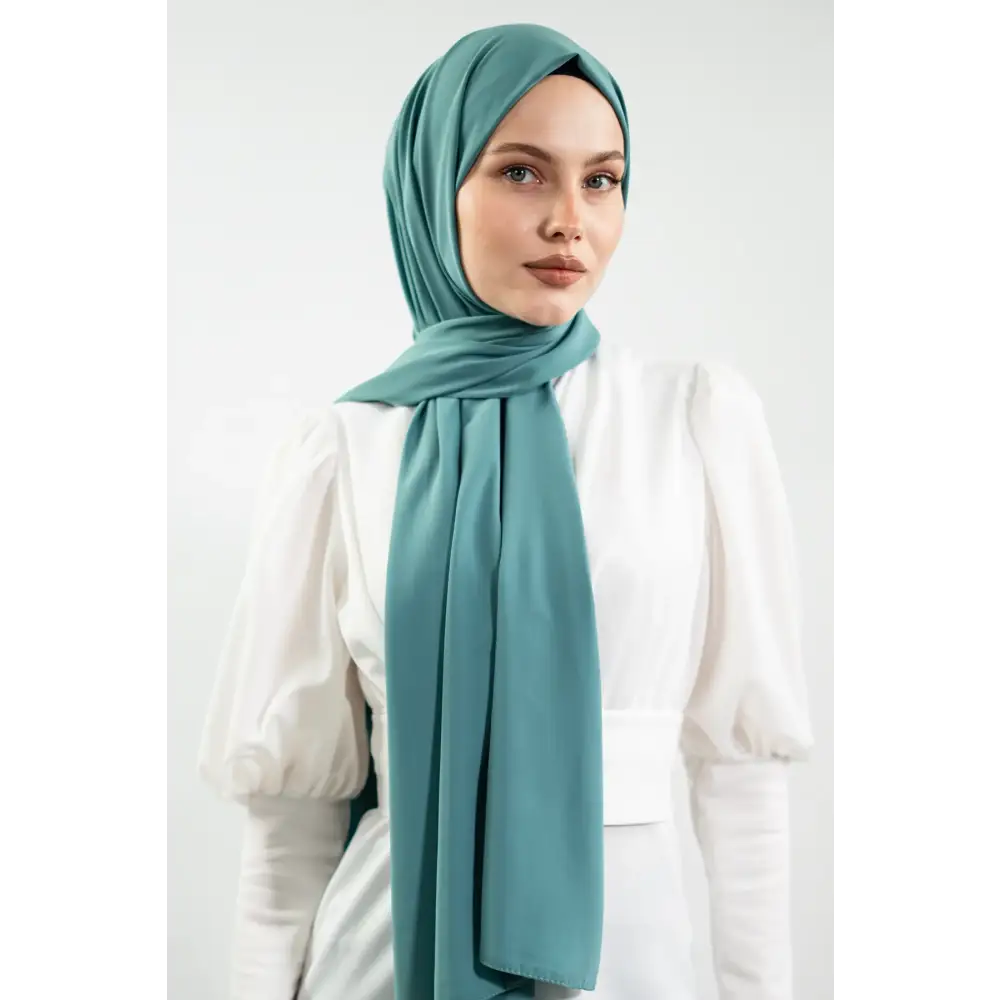 Madina Silk Mint Hijab - Hijab