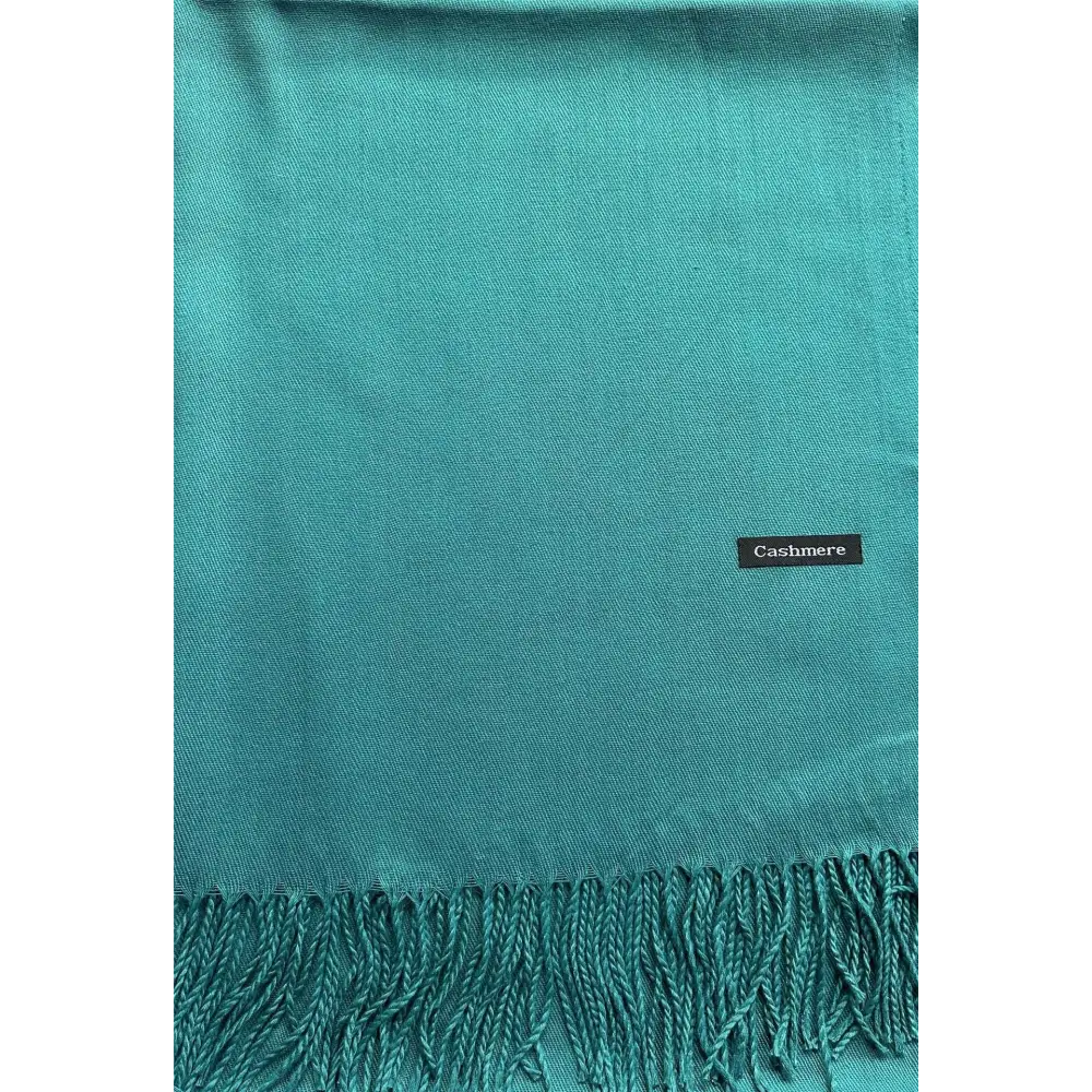 Solid Colour Artificial Cashmere Scarf Women’s Tasseled Shawl - 39 Haqing / 68x200cm - Cashmere Tassel Double-sided