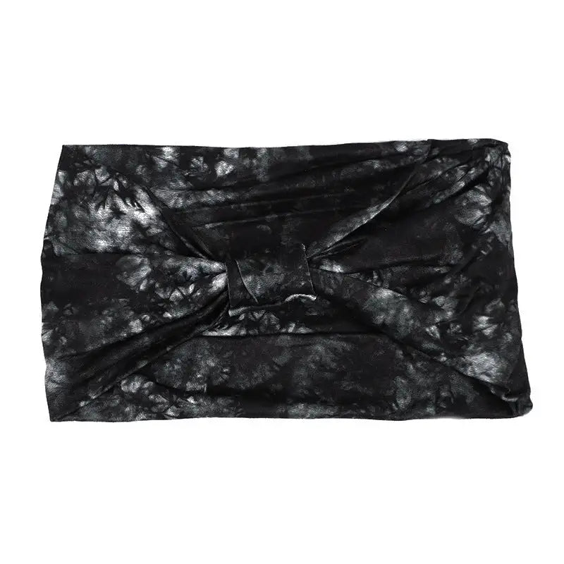 Tie-dye Sports Hair Band - Black