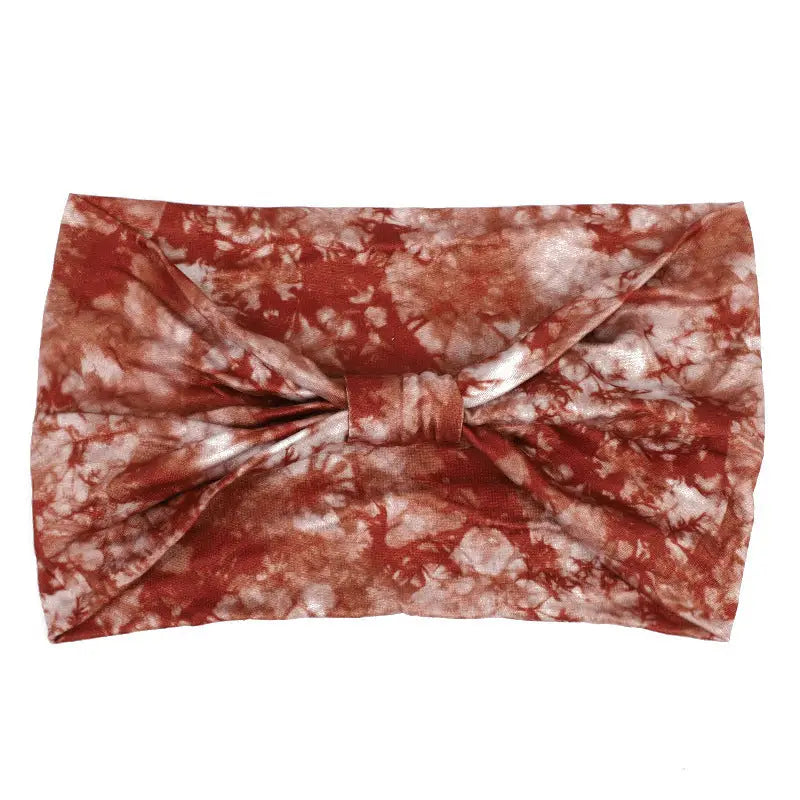 Tie-dye Sports Hair Band - Coffee