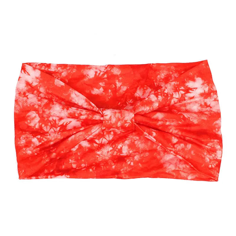 Tie-dye Sports Hair Band - Red