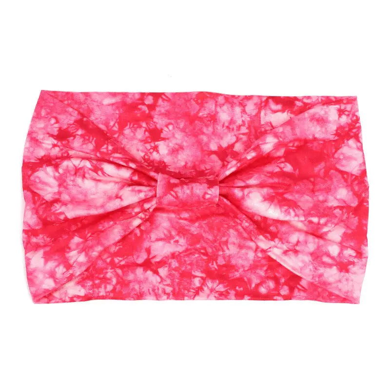 Tie-dye Sports Hair Band - Rose Red