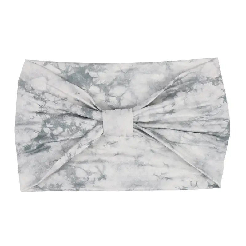 Tie-dye Sports Hair Band - Silver Gray