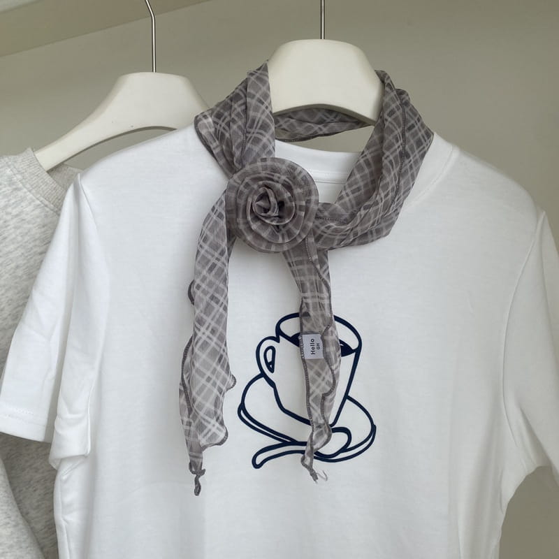 Removable Retro Flower Neck Scarf