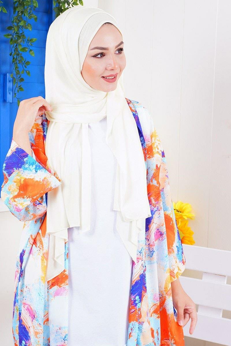 Combed Shawl-Ecru