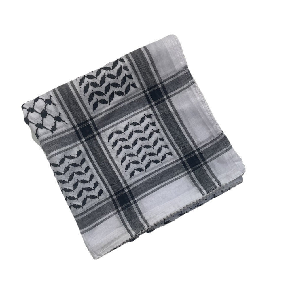 Keffiyeh Square Scarf, Middle Eastern Scarf, Muslim Kerchief