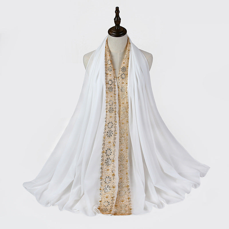 Women's Pearl Lace Headscarf