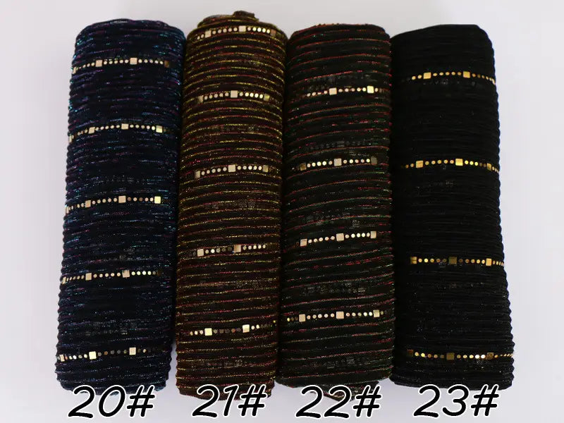 New Women’s Lamp Wick Silk Sequined Scarf